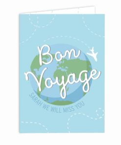 Personalised Bon Voyage Card