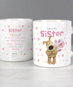 Personalised Boofle Birthday Flowers Mug
