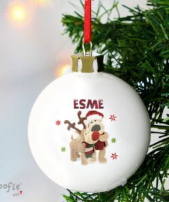 Personalised Boofle Christmas Reindeer Bauble