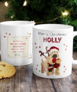 Personalised Boofle Christmas Reindeer Mug