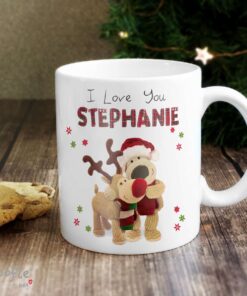 Personalised Boofle Christmas Reindeer Mug
