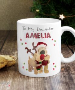 Personalised Boofle Christmas Reindeer Mug