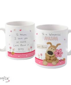 Personalised Boofle Flowers Mug