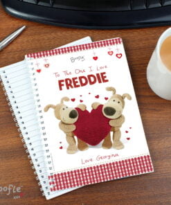 Personalised Boofle Shared Heart A5 Notebook
