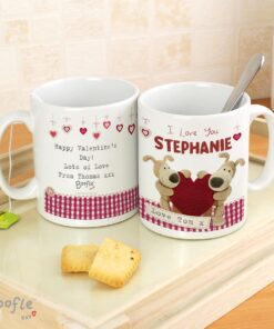 Personalised Boofle Shared Heart Mug