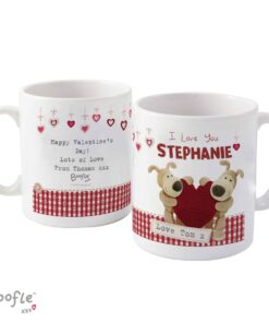 Personalised Boofle Shared Heart Mug