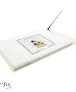Personalised Boofle Wedding Hardback Guest Book & Pen