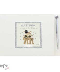 Personalised Boofle Wedding Hardback Guest Book & Pen
