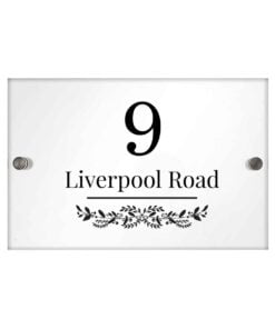Personalised Botanical Acrylic House Sign