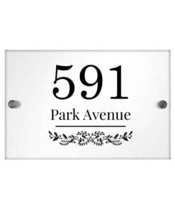 Personalised Botanical Acrylic House Sign