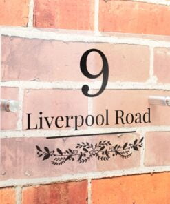 Personalised Botanical Acrylic House Sign