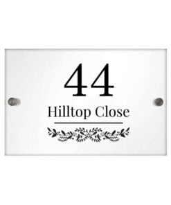 Personalised Botanical Acrylic House Sign