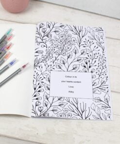 Personalised Botanical Colouring Book