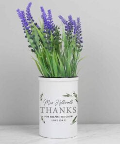 Personalised Botanical Flower Pot Straight Sided Flower Pot