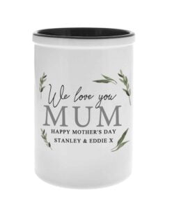 Personalised Botanical Flower Pot Straight Sided Flower Pot