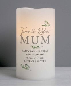 Personalised Botanical LED Candle