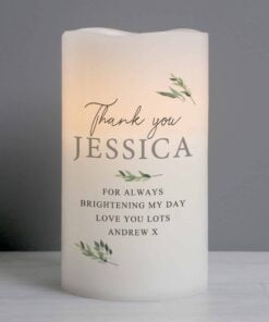 Personalised Botanical LED Candle