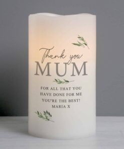 Personalised Botanical LED Candle