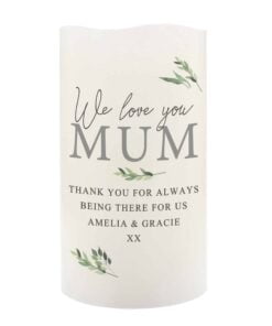 Personalised Botanical LED Candle