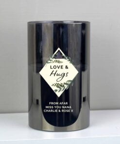 Personalised Botanical Smoked Glass LED Candle