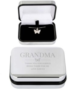 Personalised Box and Butterfly Necklace