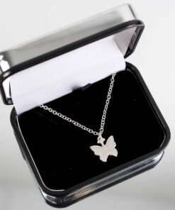 Personalised Box and Butterfly Necklace