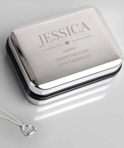 Personalised Box and Heart Necklace