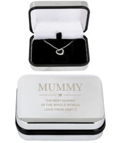 Personalised Box and Heart Necklace