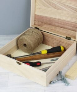Personalised Box of Man Crap Large Wooden Keepsake Box