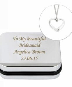 Personalised Box With Heart Necklace