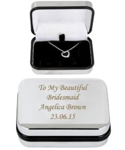 Personalised Box With Heart Necklace