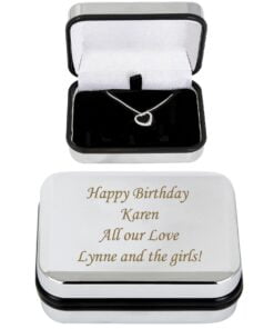 Personalised Box With Heart Necklace