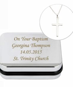 Personalised Box with Silver Cross Necklace