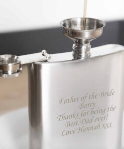 Personalised Boxed Stainless Steel Hip Flask