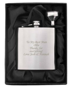 Personalised Boxed Stainless Steel Hip Flask