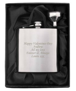 Personalised Boxed Stainless Steel Hip Flask