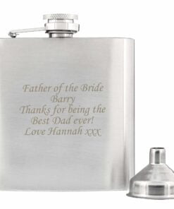 Personalised Boxed Stainless Steel Hip Flask