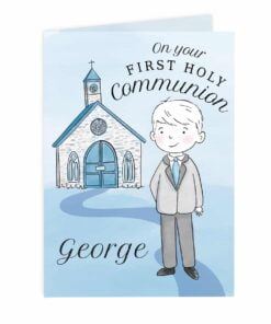 Personalised Boys First Holy Communion Card