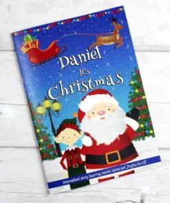 Personalised Boys “It’s Christmas” Story Book, Featuring Santa and his Elf Jingles