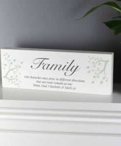Personalised Branches Wooden Block Sign