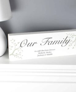 Personalised Branches Wooden Block Sign