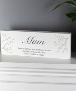 Personalised Branches Wooden Block Sign