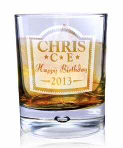 Personalised Brandy Design Tumbler Bubble Glass