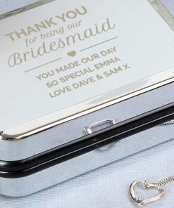 Personalised Bridesmaid Box and Heart Necklace