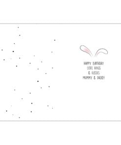 Personalised Bunny Features Card