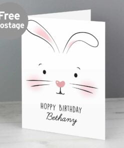 Personalised Bunny Features Card