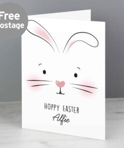 Personalised Bunny Features Card