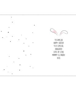 Personalised Bunny Features Card