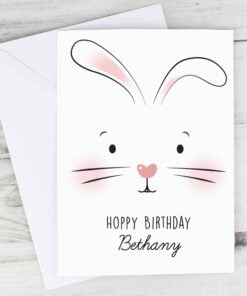 Personalised Bunny Features Card