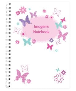 Personalised Butterfly A5 Notebook